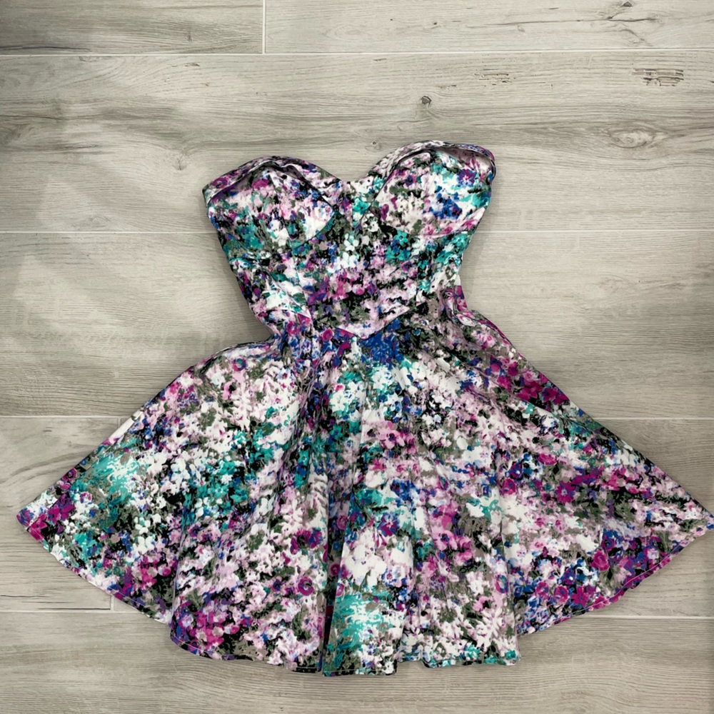 Floral Multicolor Mini Dress